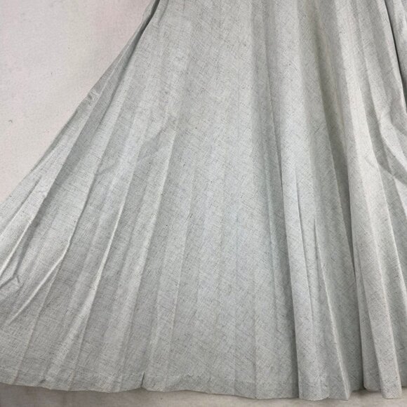 Vintage College Town Pleated Midi Skirt Sze 13-14 Gray Deadstock USA Cottagecore - Picture 2 of 9